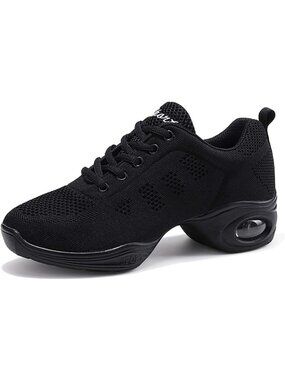 Stylish Women's Lace-Up Jazz Sneakers | Modern Dance & Platform Walking Shoes
